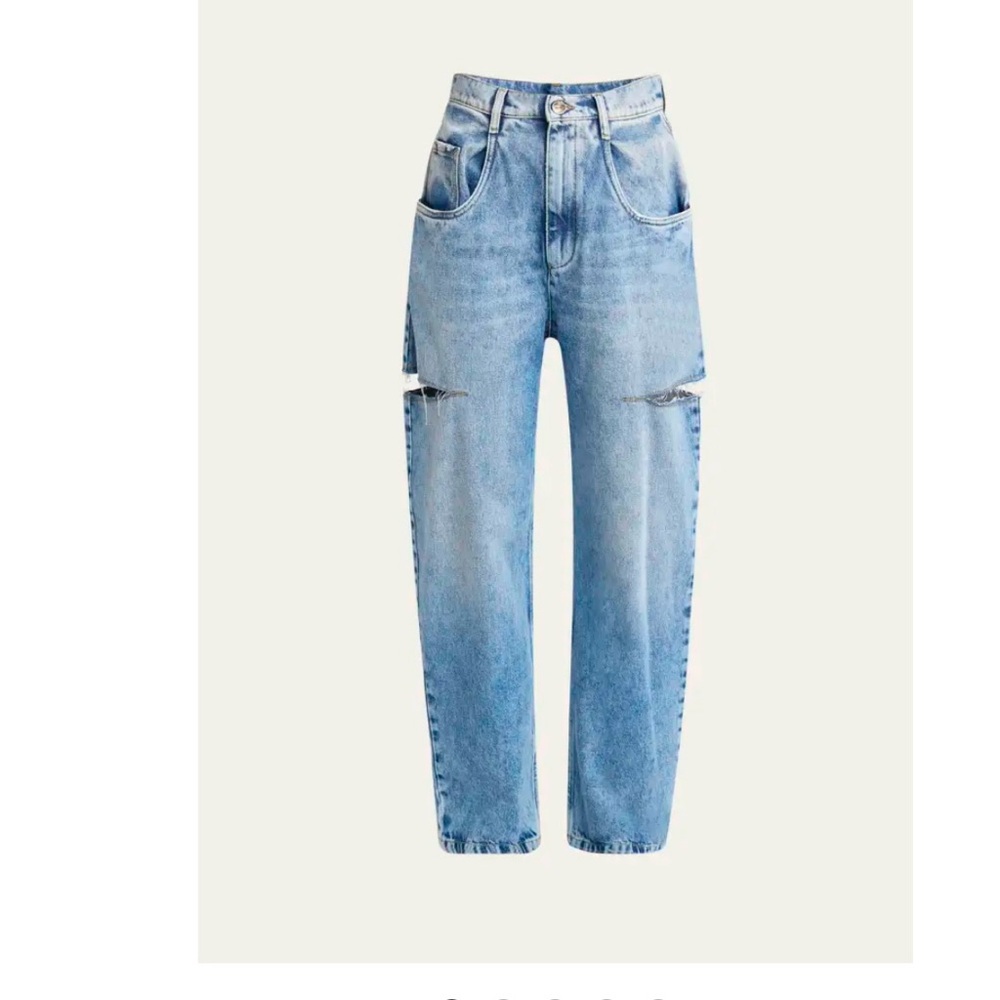 Maison Margiela denim pants featuring side slash cutouts